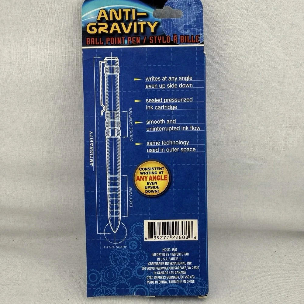 Anti-Gravity Ballpoint Ball Point Pen Writes Upside Down Black Ink Astronaut Pen
